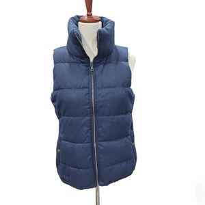 EUC like new Old Navy women's navy Puffer vest, fleece lined warm SP